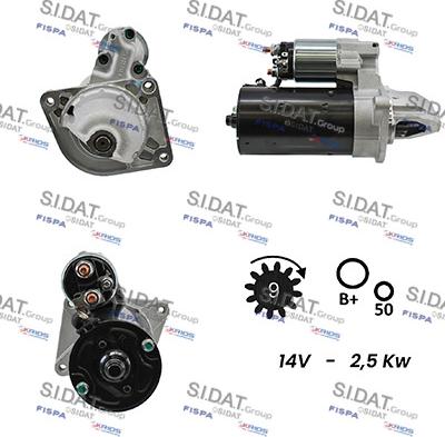 Sidat S12BH0008A2 - Motorino d'avviamento autozon.pro