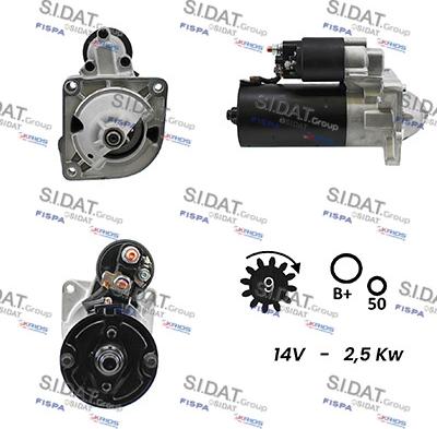 Sidat S12BH0003A2 - Motorino d'avviamento autozon.pro