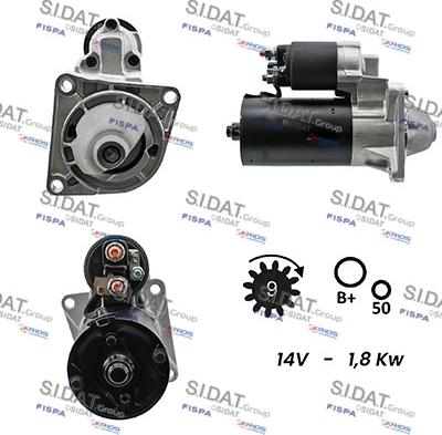 Sidat S12BH0007A2 - Motorino d'avviamento autozon.pro