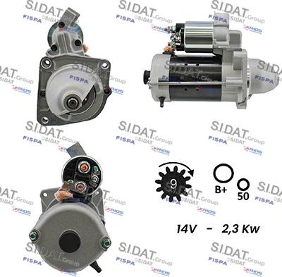 Sidat S12BH0016A2 - Motorino d'avviamento autozon.pro