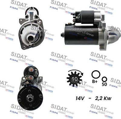 Sidat S12BH0010A2 - Motorino d'avviamento autozon.pro