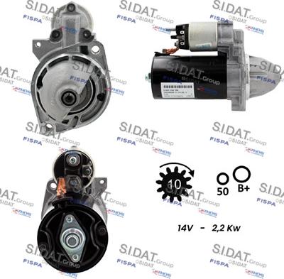 Sidat S12BH0010 - Motorino d'avviamento autozon.pro