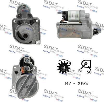 Sidat S12BH0018 - Motorino d'avviamento autozon.pro