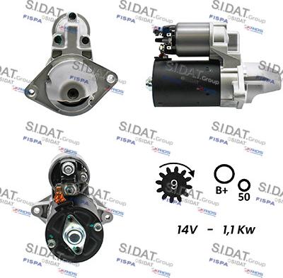 Sidat S12BH0033A2 - Motorino d'avviamento autozon.pro