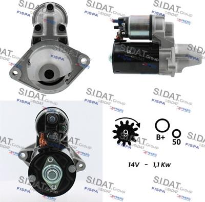 Sidat S12BH0033 - Motorino d'avviamento autozon.pro