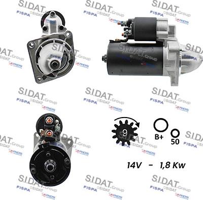 Sidat S12BH0029A2 - Motorino d'avviamento autozon.pro