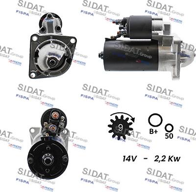 Sidat S12BH0020A2 - Motorino d'avviamento autozon.pro