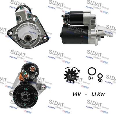 Sidat S12BH0022A2 - Motorino d'avviamento autozon.pro