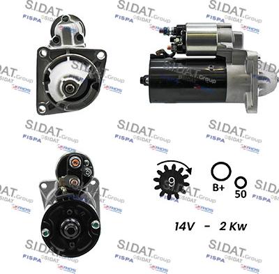 Sidat S12BH0074A2 - Motorino d'avviamento autozon.pro