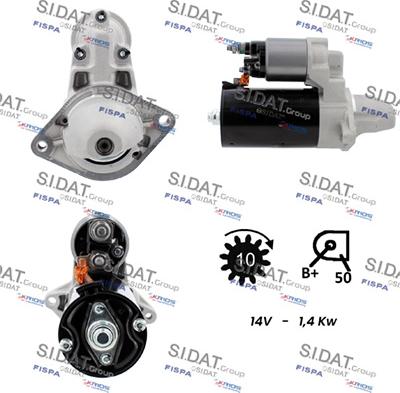 Sidat S12BH0075A2 - Motorino d'avviamento autozon.pro