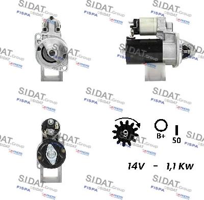 Sidat S12BH0078A2 - Motorino d'avviamento autozon.pro