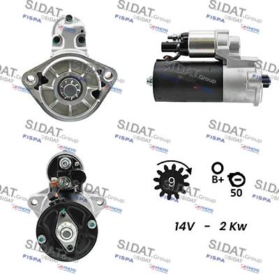 Sidat S12BH0073A2 - Motorino d'avviamento autozon.pro