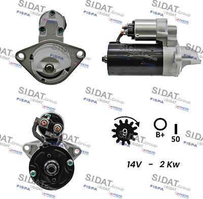 Sidat S12BH0196A2 - Motorino d'avviamento autozon.pro