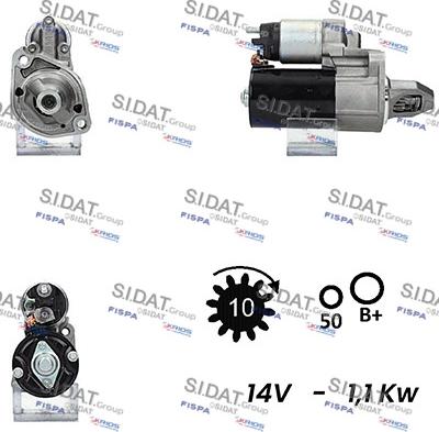 Sidat S12BH0149A2 - Motorino d'avviamento autozon.pro