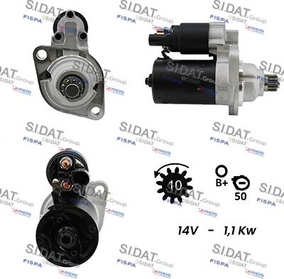 Sidat S12BH0144A2 - Motorino d'avviamento autozon.pro