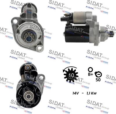 Sidat S12BH0144 - Motorino d'avviamento autozon.pro