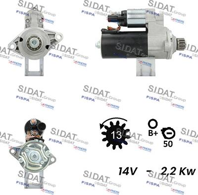 Sidat S12BH0145A2 - Motorino d'avviamento autozon.pro