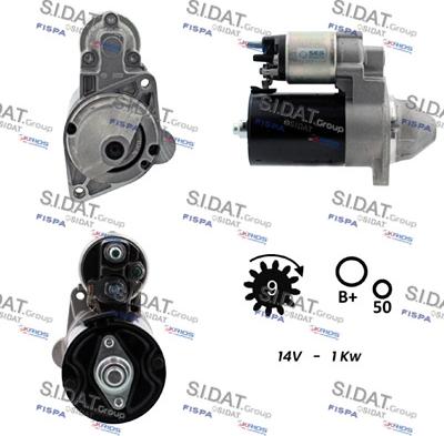 Sidat S12BH0147 - Motorino d'avviamento autozon.pro