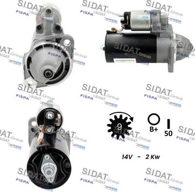 Sidat S12BH0156 - Motorino d'avviamento autozon.pro