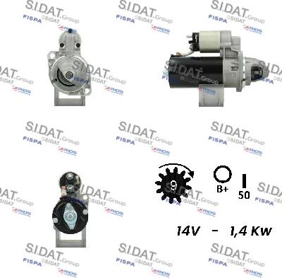 Sidat S12BH0103A2 - Motorino d'avviamento autozon.pro