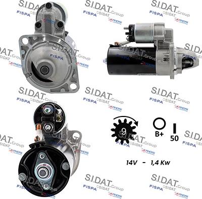 Sidat S12BH0103 - Motorino d'avviamento autozon.pro