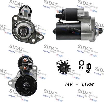 Sidat S12BH0115A2 - Motorino d'avviamento autozon.pro