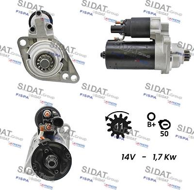 Sidat S12BH0117A2 - Motorino d'avviamento autozon.pro