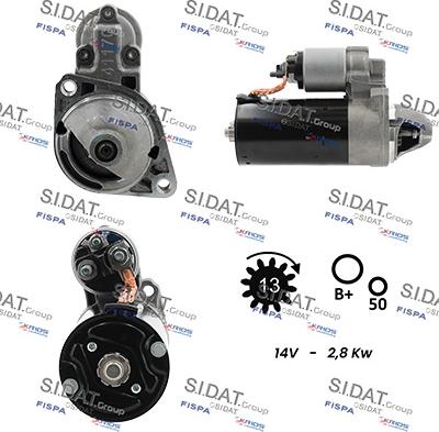 Sidat S12BH0189 - Motorino d'avviamento autozon.pro