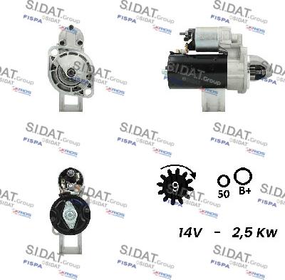 Sidat S12BH0186 - Motorino d'avviamento autozon.pro