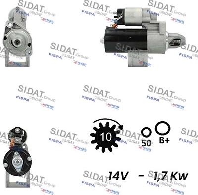 Sidat S12BH0188A2 - Motorino d'avviamento autozon.pro