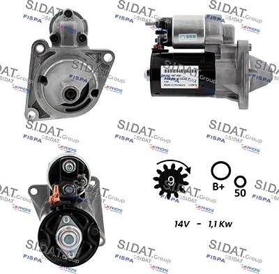 Sidat S12BH0183 - Motorino d'avviamento autozon.pro