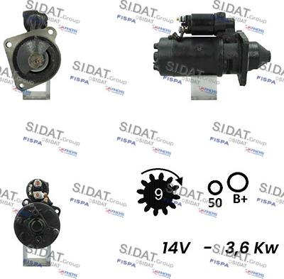 Sidat S12BH0182A2 - Motorino d'avviamento autozon.pro