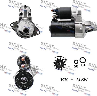 Sidat S12BH0128A2 - Motorino d'avviamento autozon.pro