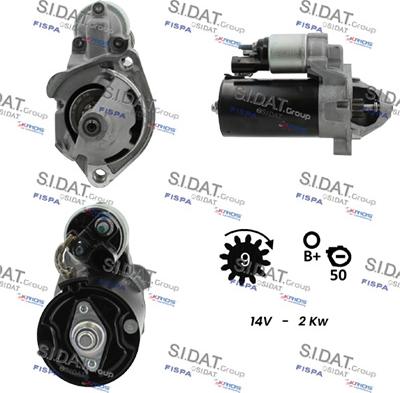 Sidat S12BH0170 - Motorino d'avviamento autozon.pro