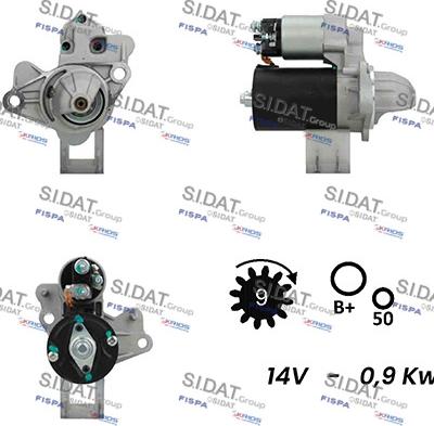 Sidat S12BH0173A2 - Motorino d'avviamento autozon.pro