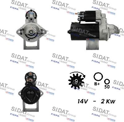 Sidat S12BH0172A2 - Motorino d'avviamento autozon.pro