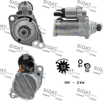 Sidat S12BH0892 - Motorino d'avviamento autozon.pro