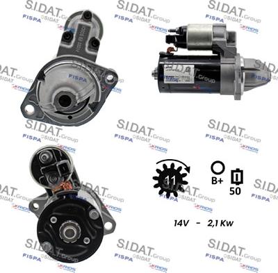 Sidat S12BH0844 - Motorino d'avviamento autozon.pro