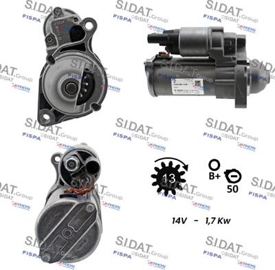 Sidat S12BH0845 - Motorino d'avviamento autozon.pro