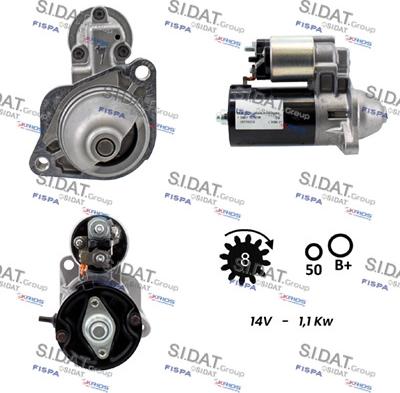 Sidat S12BH0855 - Motorino d'avviamento autozon.pro