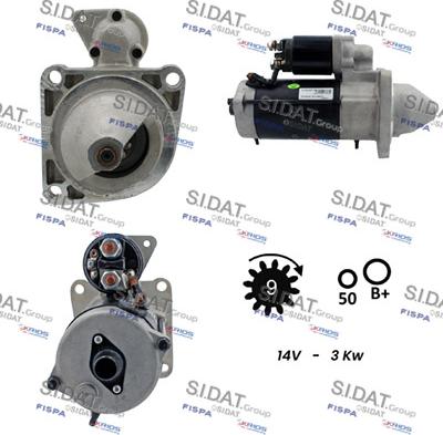 Sidat S12BH0857A2 - Motorino d'avviamento autozon.pro