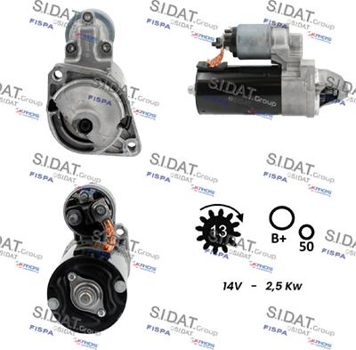 Sidat S12BH0863 - Motorino d'avviamento autozon.pro