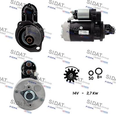 Sidat S12BH0801A2 - Motorino d'avviamento autozon.pro