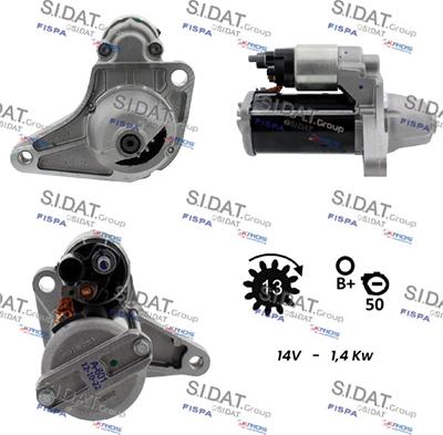 Sidat S12BH0882 - Motorino d'avviamento autozon.pro