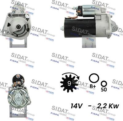 Sidat S12BH0392A2 - Motorino d'avviamento autozon.pro