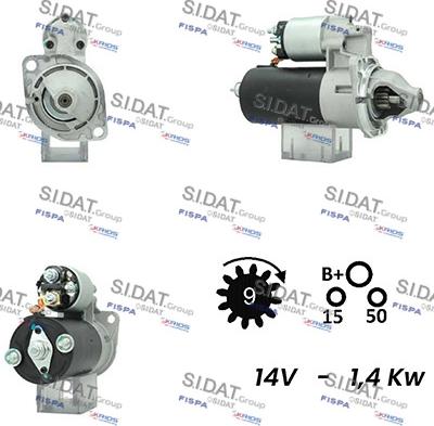 Sidat S12BH0341A2 - Motorino d'avviamento autozon.pro