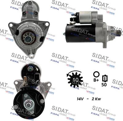 Sidat S12BH0348 - Motorino d'avviamento autozon.pro