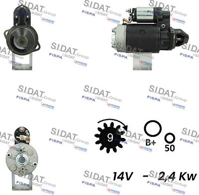 Sidat S12BH0354A2 - Motorino d'avviamento autozon.pro