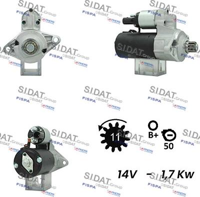 Sidat S12BH0350A2 - Motorino d'avviamento autozon.pro