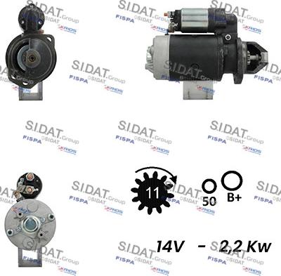 Sidat S12BH0361A2 - Motorino d'avviamento autozon.pro